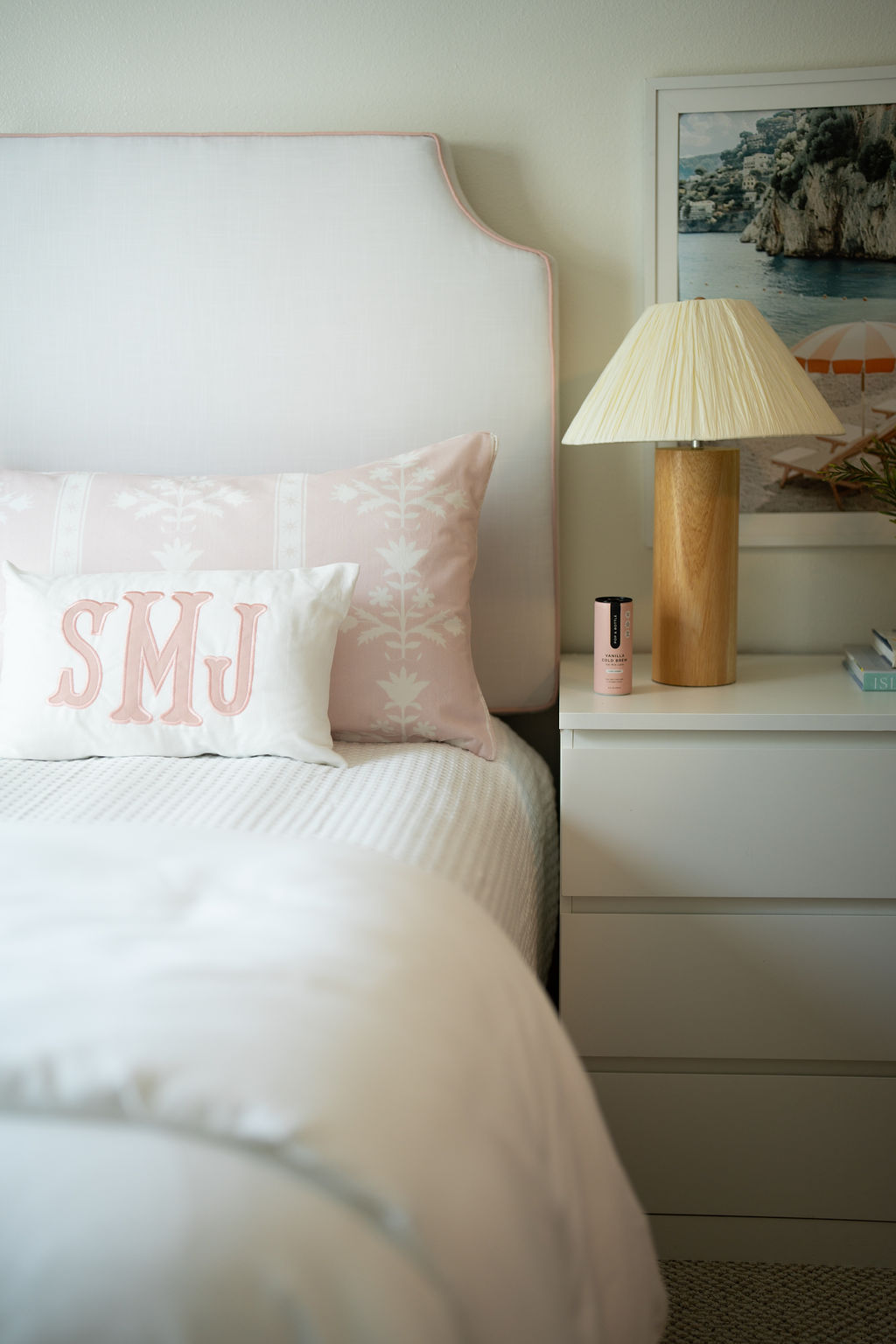 Light Pink Piping Headboard