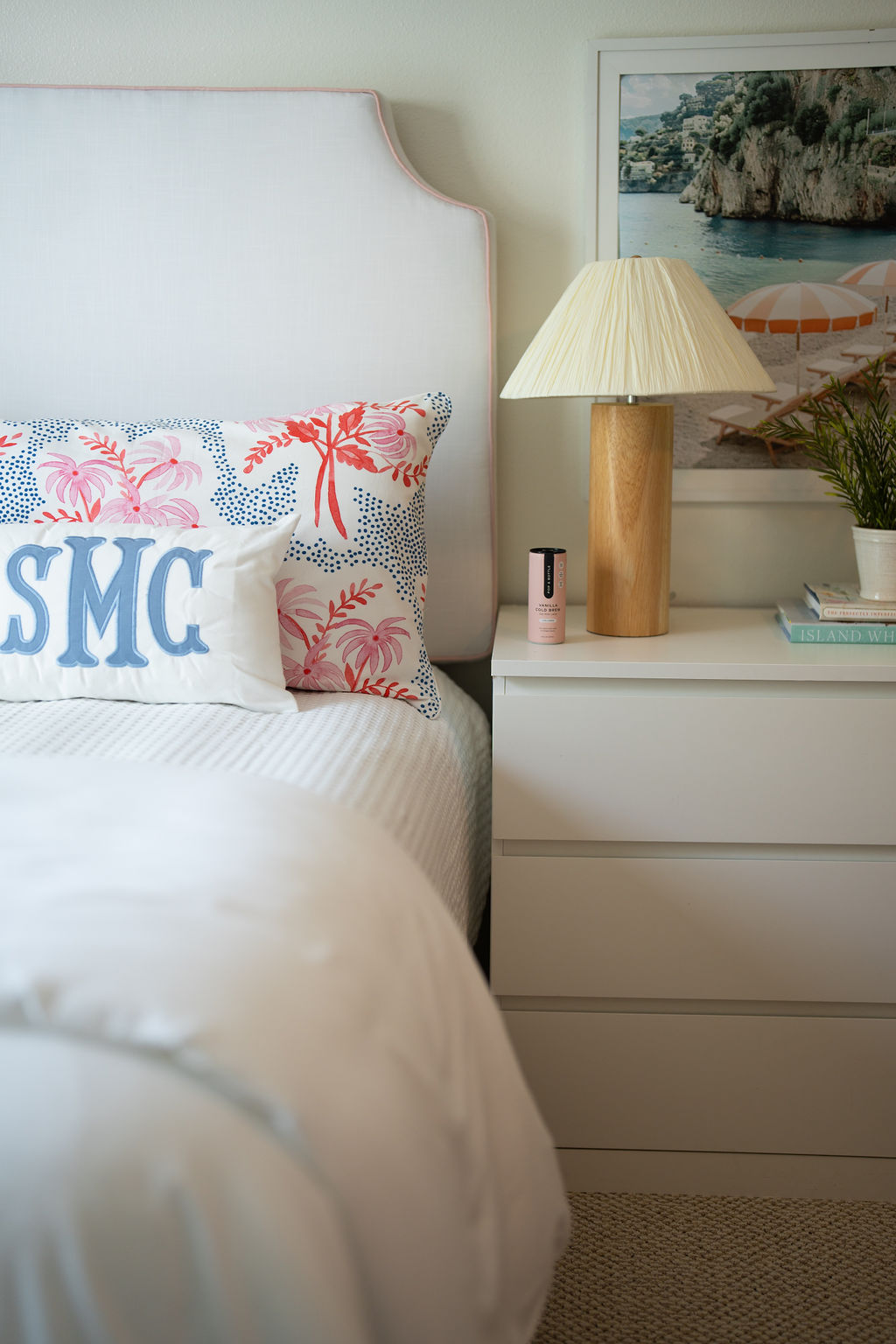 Light Pink Piping Headboard